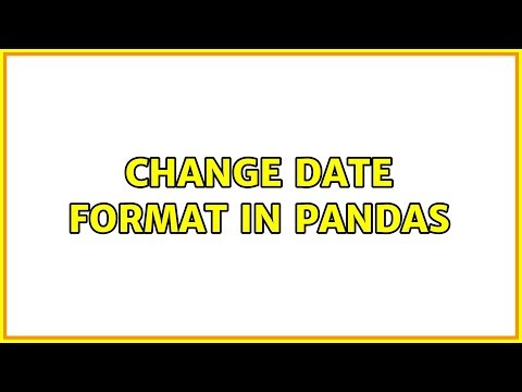 Change date format in pandas