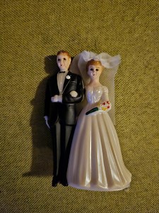 Vintage Wedding Cake Topper Red Head Bride and Groom - Etsy