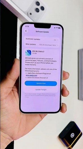iOS 26.2 Beta 3 New Update iPhone 13 #shorts #shortvideo #ios26