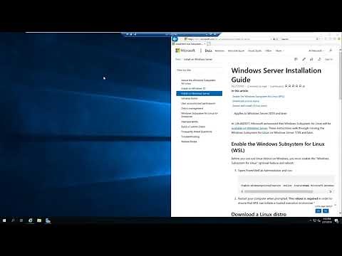 Installing and Enabling Linux Subsystem: Windows Server 2019