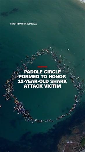 Hundreds of paddle-boarders formed a circle off Bondi Beach to honor 12-year-old shark attack victim Nico Antic amid a recent spate of attacks in New South Wales. | CNN