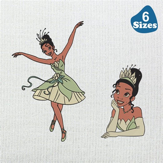 Princess Tiana Embroidery Design: 6 Sizes (digital Download) - Etsy