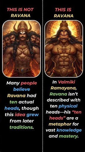 Myth of Ravana’s Ten Heads 🔟👑#mythology #ytshorts #shorts