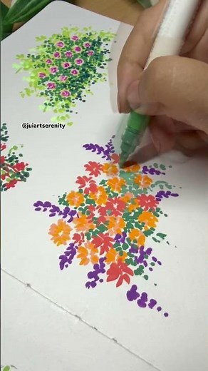 Drawing with acrylic markers | paint with me | acrylic markers techniques | Art #acrylicmarkerart