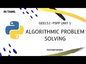 Algorithms | Building blocks | Python | Explained in Tamil