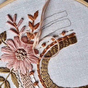 Very Easy And Stunning Floral Hoop Embroidery Design #new #embroidery #stitch #video #viral #diy | Embroidery Skills ideas