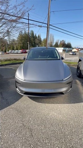 2026 Tesla Model Y Juniper | Front Exterior | Quicksilver Color