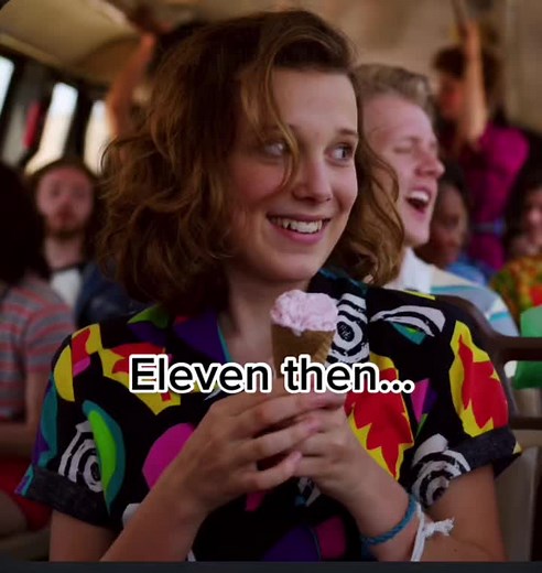 Omg she is soooo hot now!!! #st #strangerthings #eleven #thenvsnow THEN- 😷🤮 NOW- 😍💚