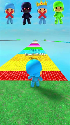 99 Nights Pocoyo vs Roblox Speed Challenge 🥰 #roblox #shorts