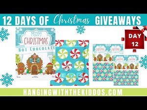 Day 12 Free Christmas Hot Cocoa Mix Wrappers Template | 12 Days of Christmas Giveaways