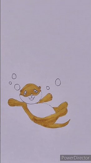 How to colour a Cute Otter. Full drawing tutorial link in description box.