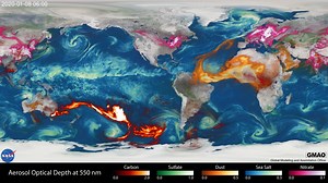 NASA Scientific Visualization Studio | Global Transport of Smoke from Australian Bushfires