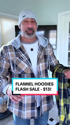 Flannel Hoodies Flash Sale - Only $13 Today!