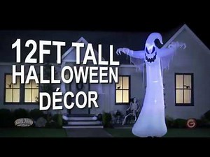 AIRBLOWN INFLATABLE + LIGHTSHOW PROJECTION Giant Short Circuit Ghoul Ghost