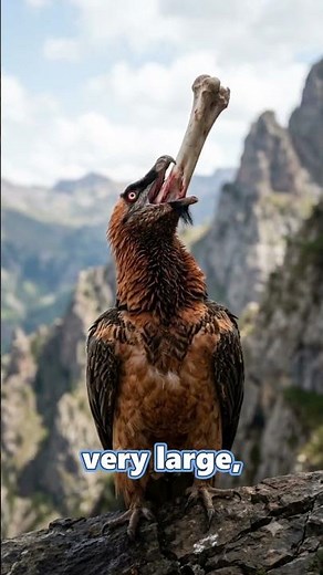 The World's Only Bone-Eating Bird! 🤯#beardedvulture #science #Shorts #wildlife