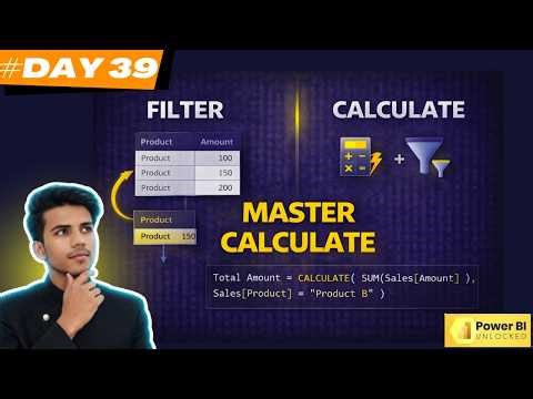 CALCULATE & FILTER in Power BI (DAX Explained Clearly) DAY-39 #datamindsacademy