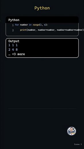 for loops: Challenge 7 | Python Short