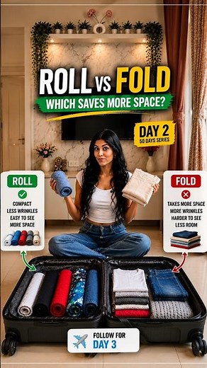 Roll vs Fold: Which Actually Saves More Space? 🧳