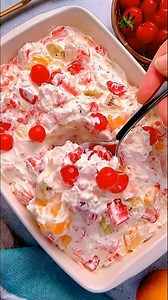 Quick & Easy Frozen Fruit Salad Ingredients 1 bag (16 oz) frozen mixed fruit, thawed and drained 1 can (20 oz) crushed pineapple, drained 1 cup mini marshmallows 1 cup whipped topping (like Cool Whip), thawed 1/2 cup sour cream or vanilla yogurt Steps In a large bowl, combine thawed and drained frozen fruit and crushed pineapple. Add mini marshmallows and stir gently. Fold in whipped topping and sour cream (or yogurt) until well mixed. Cover and refrigerate for at least 1 hour before serving. Se