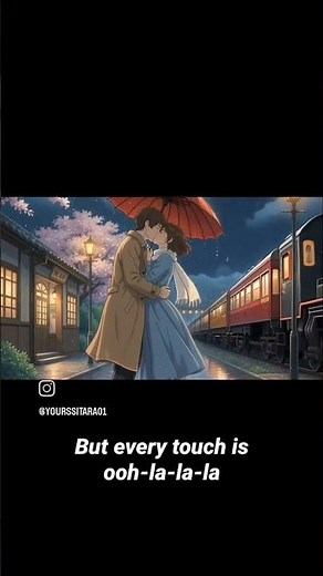 Ghibli Style Romantic Couple Kissing in Rain | Magical Night Love Short
