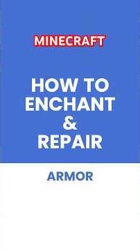 MINECRAFT - HOW TO ENCHANT AND REPAIR ARMOR #minecraft #gaming