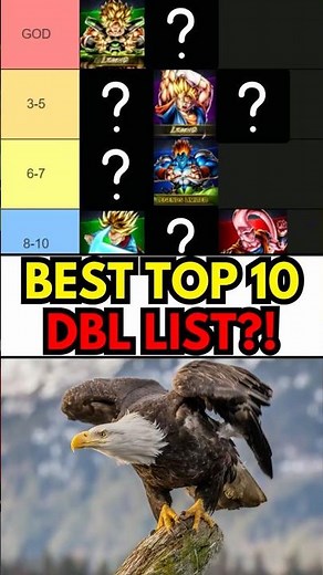 🔥DBL TOP 10 TIER LIST ULTRA GOGETA BLUE! (Dragon Ball Legends) #dbl #dblegends
