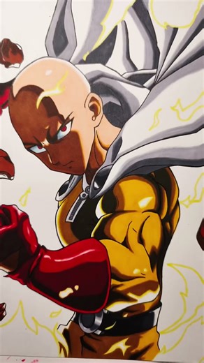 Coloring One Punch Man face #anime #coloring #animeeart #shorts #drawing #saitama #onepunchman #art