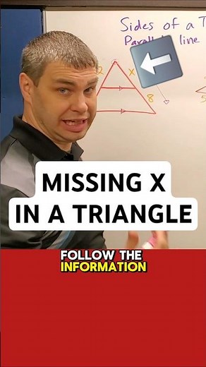 Use Proportions to Find Missing part of Triangle with Parallel Lines