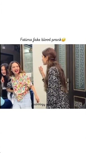 fatima fake blood prank😒🤣#sistrology#gang9#tranding#funnyshort