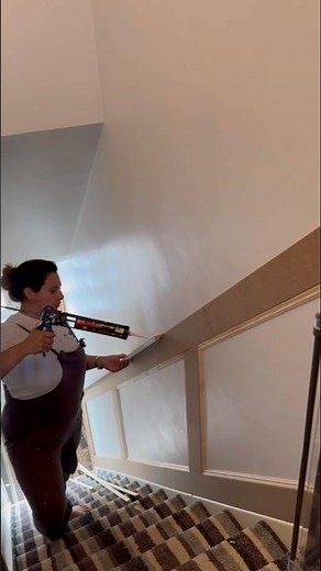 24-hour staircase glow-up: DIY transformation magic! 📏🔨🪜#DIYtips #Howto #BandQ