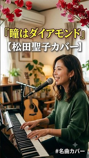 松田聖子カバー【歌詞付き】ピアノ弾き語り 瞳はダイアモンド【昭和歌謡】#ピアノ弾き語り
