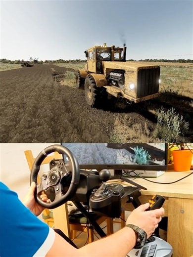 Farming Simulator Kirovets K700 Logitech Steering Wheel Manual Gearbox Thrustmaster Farmstick #dkgc