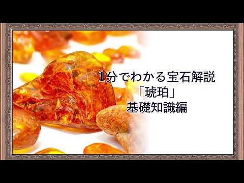 1分でわかる宝石解説「琥珀（アンバー）」基礎知識編