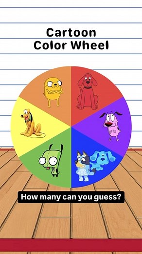 Cartoon Color Wheel: Animal Edition! #bluey #cartoonnetwork | Animation Rewind