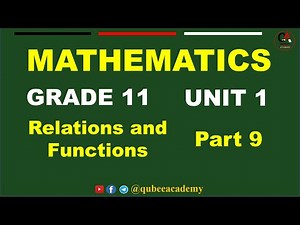 9. Grade | Class 11 Maths Unit 1 (part 9)| Inverse and Graphs of Function | New curriculum | Oromo