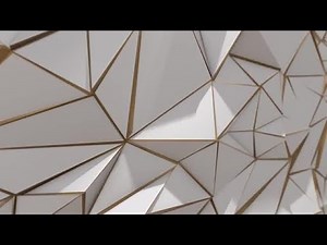 White-Gold Triangle Sides Background Stock Motion Graphics