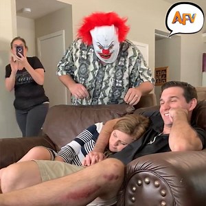 9.7M views · 2.5K reactions | Haven't you heard? Clown masks are back in style! These clips are the best of the best! 藍藍藍 | AFV Classics | Facebook