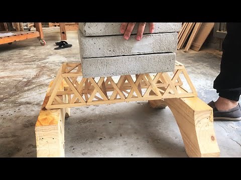 Ice Cream Stick Art and Craft - Making A Strong Bridge Using Popsicle Sticks & Testing It