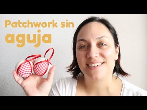 Bolas navideñas DIY con técnica patchwork sin aguja