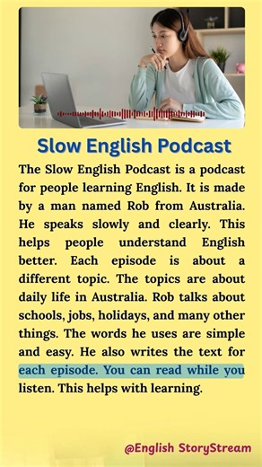 Slow English Podcast - English Listening Practice 📖🌿 #learnenglish #EnglishListening #englishlearning | English StoryStream