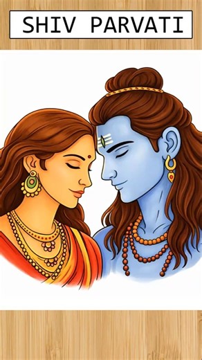 Shiv Shakti drawing - Shiv Parvati drawing - Mahashivratri drawing - #shorts #mahashivratri #drawing