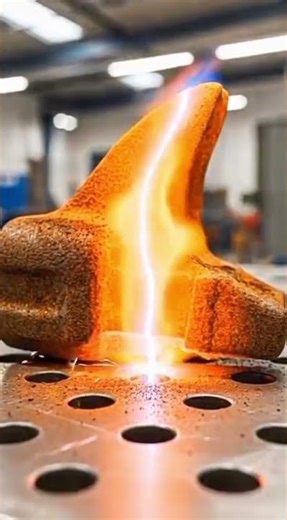 Extreme Laser Rust Removal: Forged Excavator Tooth