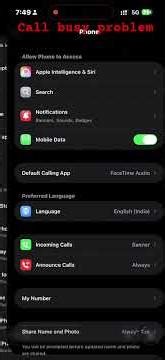 iPhone me busy call problem solve kese kare #automobile #iphone