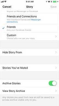 HOW TO CHANGE FACEBOOK STORY SETTINGS
