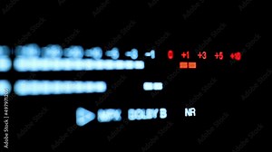 Volume display scale digital.Fluorescent peak level meter.Audio level indicator.Music peak level meter.Tape music peak level meter.Electroluminescent indicator.