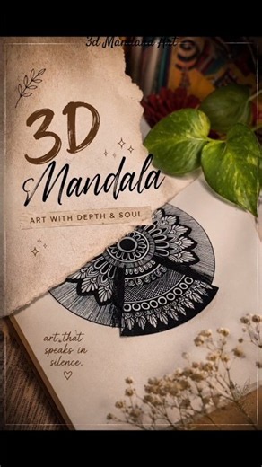 How to Draw a Stunning 3D Mandala Art/ Easy Step-by-Step Tutorial #3d #art #mandala #drawing #shorts