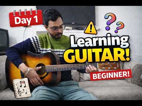 Day 1 Guitar Lesson for Absolute Beginners | Learn Guitar From Zero | Yamaha f280