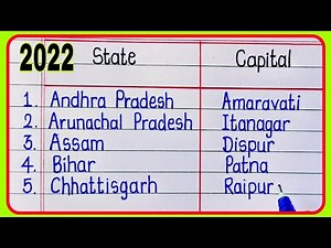 Indian States And Their capitals and Union Territories 2022 || Learn states and capitals