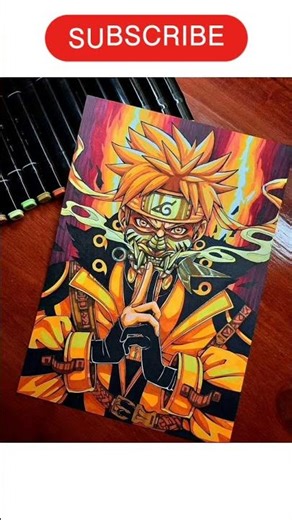 Naruto uzumaki demon mask version drawing #art #viral #drawing #short #subscribe #like