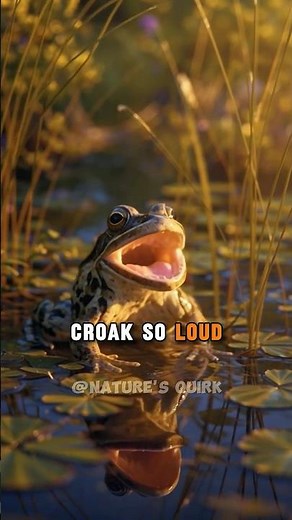 Why Frogs CROAK SO LOUD at Night? 🐸🌙 #shorts #frog #wildlife #viralshorts